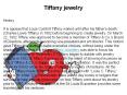 Tiffany jewelry