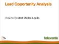 Lead Opportunity Analysis - How to Restart Stalled Leads  Lead Opportunity Analysis - How to Restart Stalled Leads