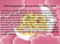 A Few Suggestions on Buying Certified Diamond Rings
