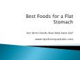 Best Foods For A Flat Stomach