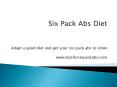 Six Pack Abs Diet