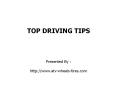 Top Driving Tips