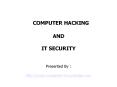 Computer Hacking And IT Security