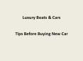Tips Before Buying New Car