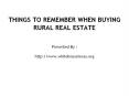Buying Rural Real Estate