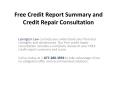 Free Credit Report Summary and Consultation