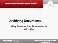 Archiving Documents - MES Hybrid