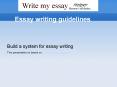 Essay Writing Guidelines