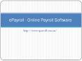 Online payroll and employee management solution