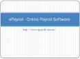 Online payroll and employee management solution