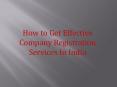 How to Get Effective Company Registration Services In India