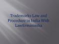 Trademarks Law and Procedure in India With Lawfirminindia