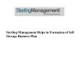 Sterling Management Helps in Formation of Self Storage Business Plan