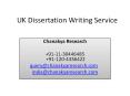 UK Dissertation Writing Services
