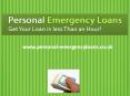 Personal Emergency Loans