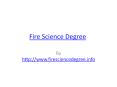 Fire Science Degree