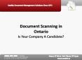 Document Scanning in Ontario:  Is Your Company a Candidate?