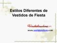 Estilos diferentes de vestidos de fiesta