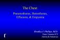 The Chest: Pneumothorax, Hemothorax, Effusions,