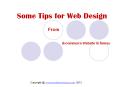 Some Tips for Web Design