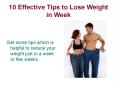 Tips to Lose Weight in a Week