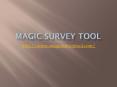 Magic Survey Tool Online Survey