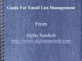 Guide for email list management