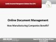 Online Document Management:  How Manufacturing Companies Benefit