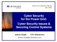 Cyber Security for the Power Grid: Cyber Security Issues