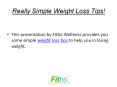 Really Simple Weight Loss Tips! | Fitho