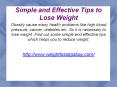 Easy Weight Loss Tips