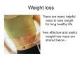Few Simple and Effective Ideas on Weight Loss