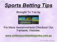 Sports Betting Tips From Online Betting Sites