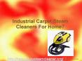 Industrial Carpet Steam Cleaners For Home!