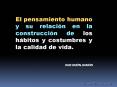 EL PENSAMIENTO Y LA CALIDAD DE VIDA