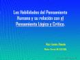 El Pensamiento Lógico y las habilidades intelectuales