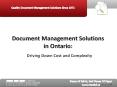 Document Management Solutions in Ontario:  Driving Down Cost and Complexity