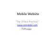 Top 10 Mobile Website Best Practices