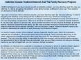 Addiction Canada Treatment Network And The Family Recovery Program