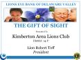 LIONS EYE BANK OF DELAWARE VALLEY Kimberton Area Lions Clu