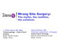 Wrong Site Surgery: The myths, the realities, the solution