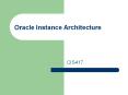 Oracle Instance Architecture CIS417 Oracle Architectur