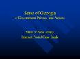 State of Georgia e-Government Privacy and Access