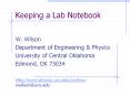 Keeping a Lab Notebook