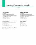Learning Community Models