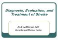 Diagnosis, Evaluation, and Treatment of Stroke