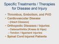 Specific Treatments / Therapies for Disease and Injury