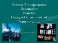 Atlanta Transportation Evacuation Plan for Georgia Department of Transportation