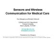 Sensors and Wireless Communication for Medical Care