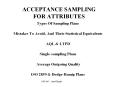 ACCEPTANCE SAMPLING FOR ATTRIBUTES Types Of Sampling Plan